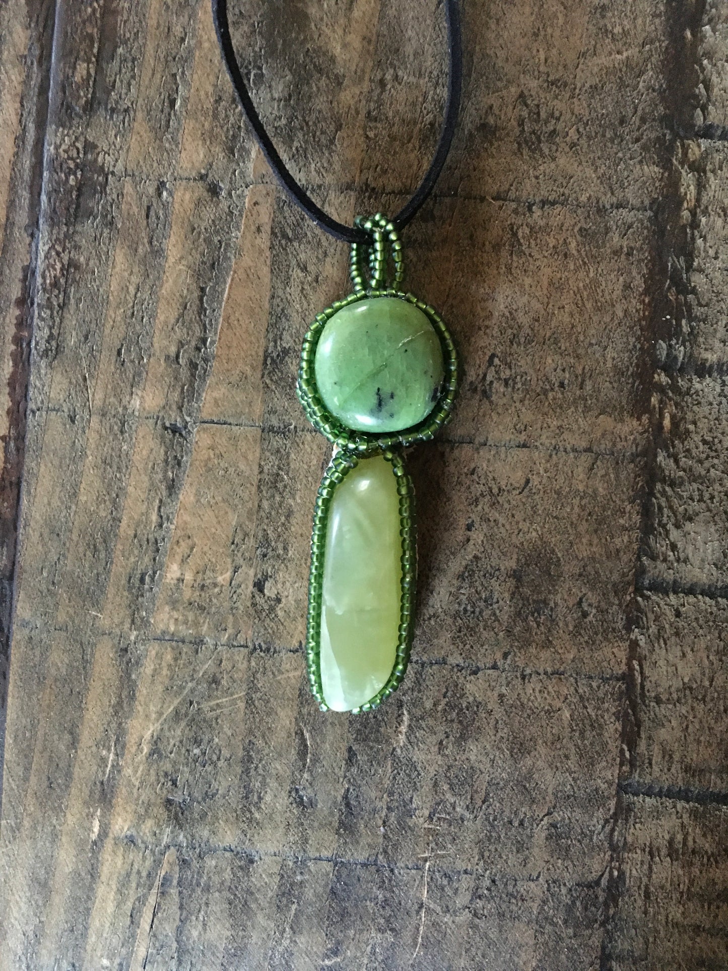 Jade 2 Stone Necklace