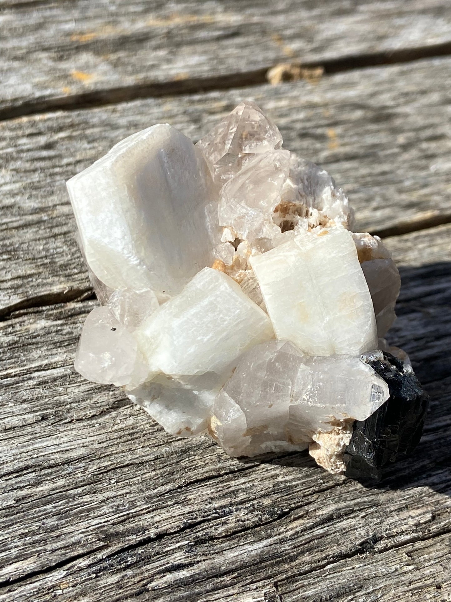 Feldspar, Quartz, & Black Tourmaline