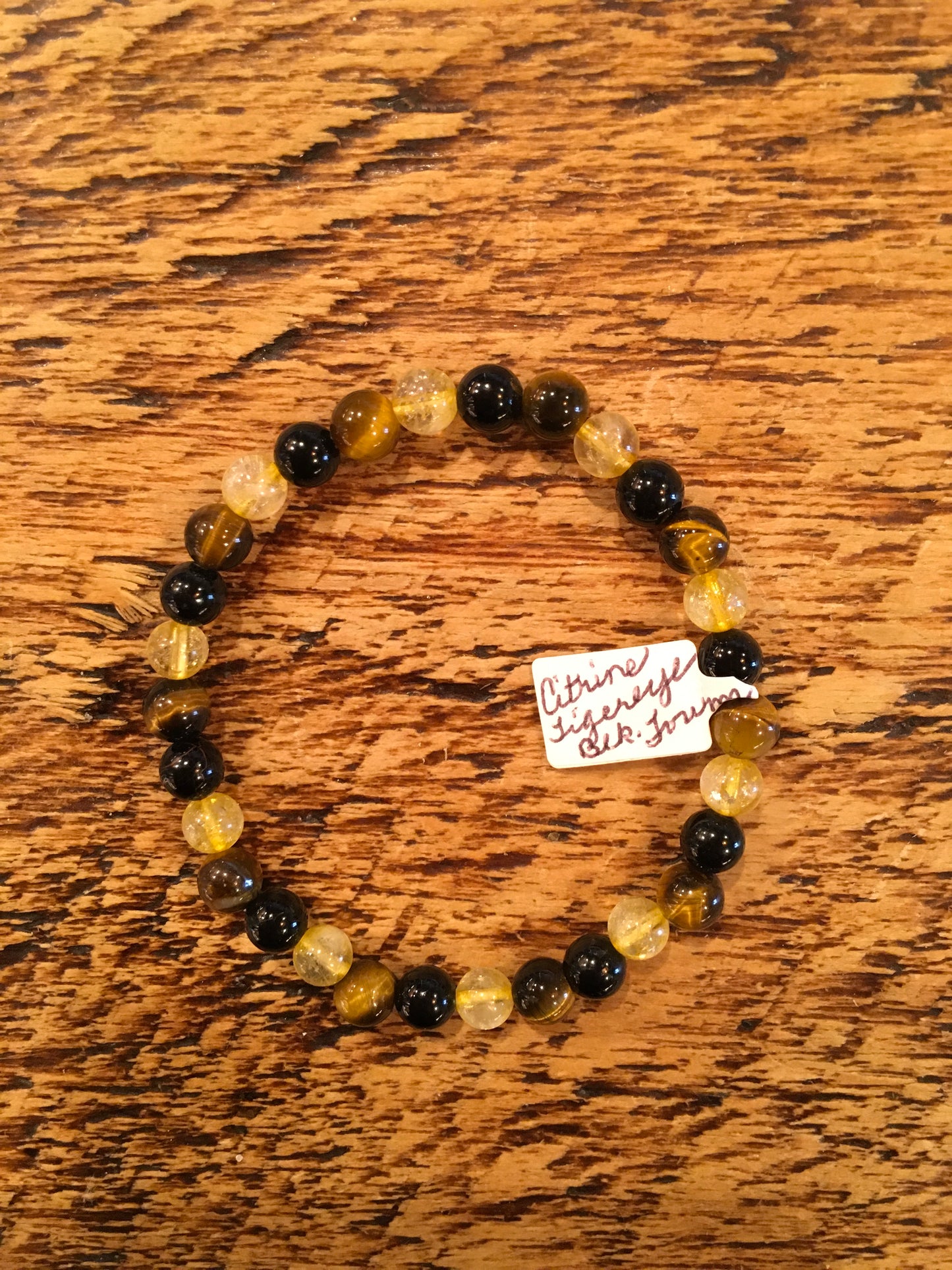 Citrine, Tigers Eye, & Black Tourmaline