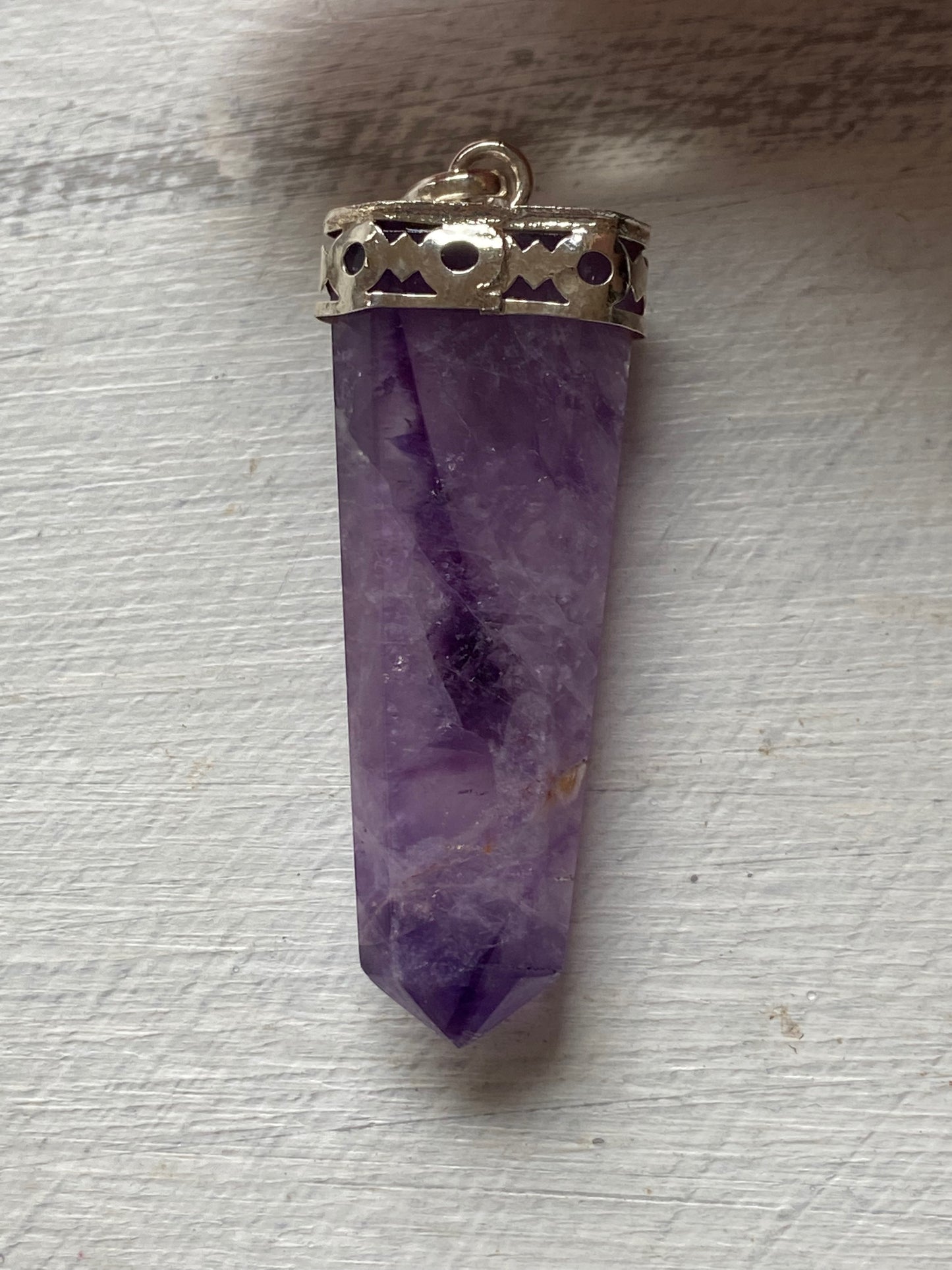 Amethyst and Chakra Pendant