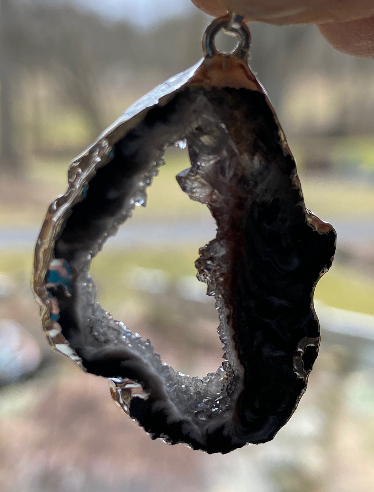 Geode Slice Pendant