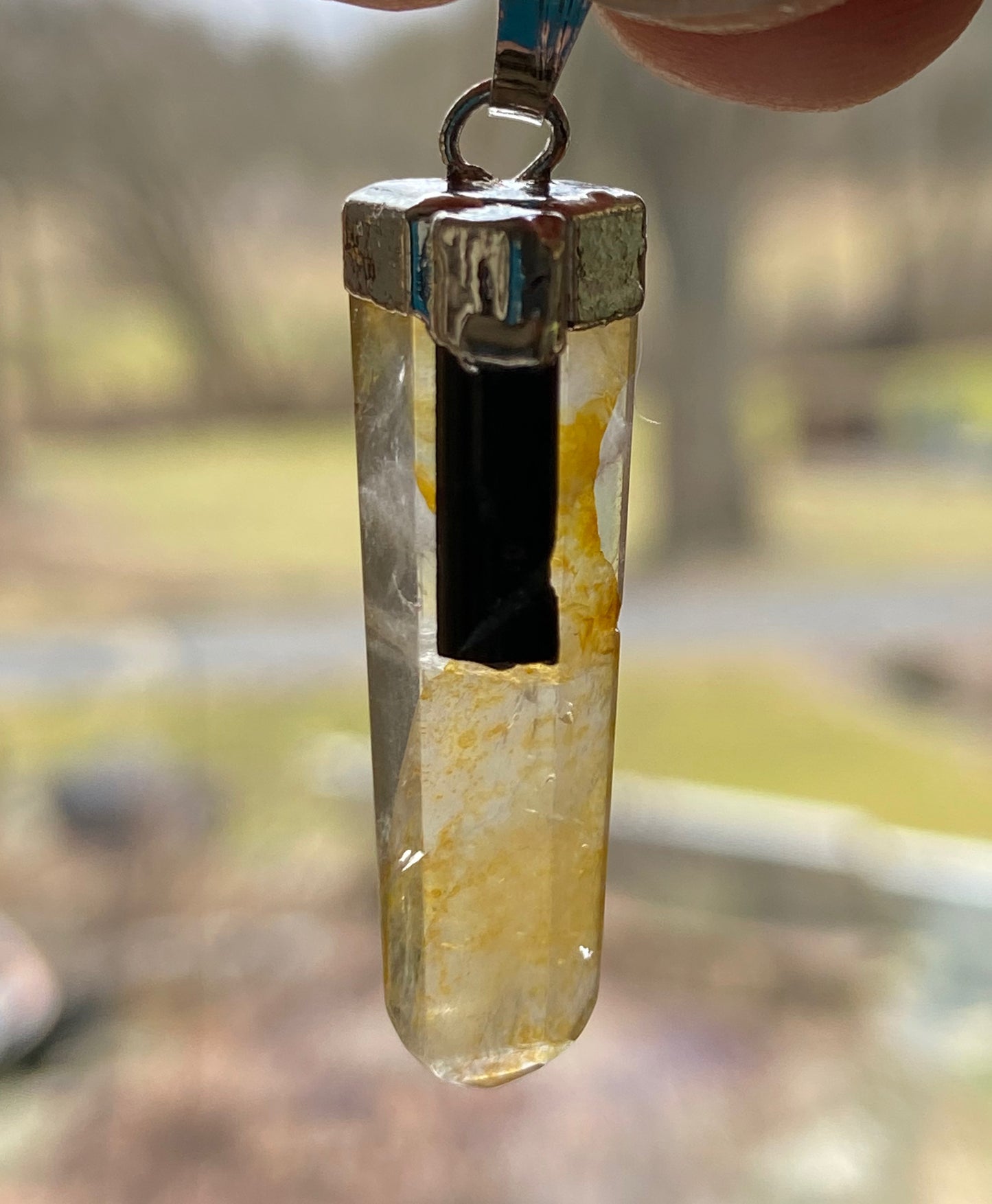 Golden Healer and Tourmaline Pendant