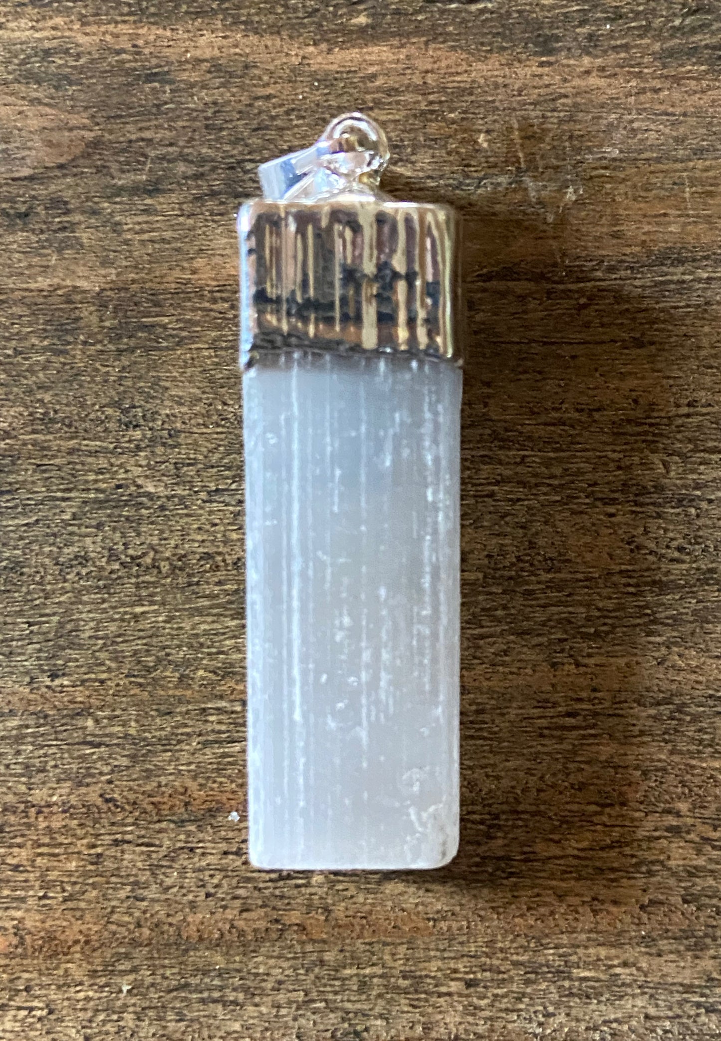 Selenite and Kyanite Pendant