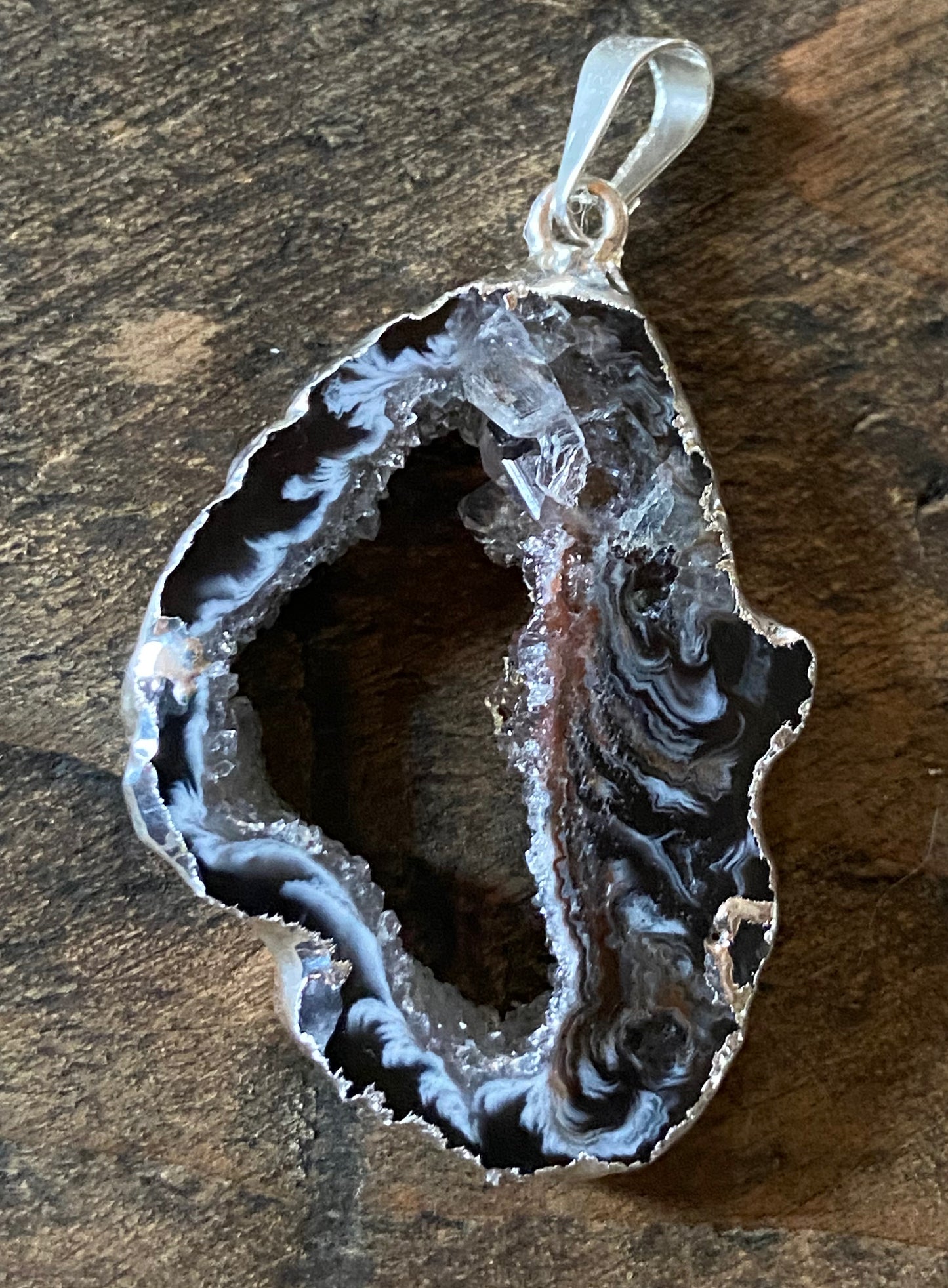 Geode Slice Pendant