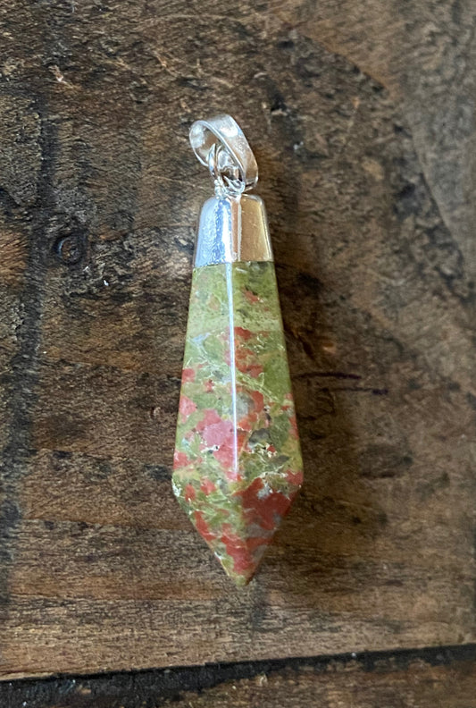 Unakite Point Pendant