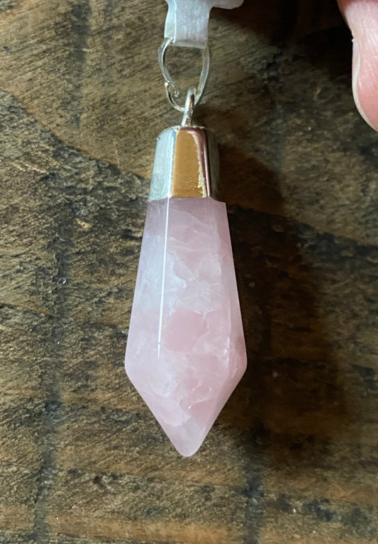 Rose Quartz Point Pendant