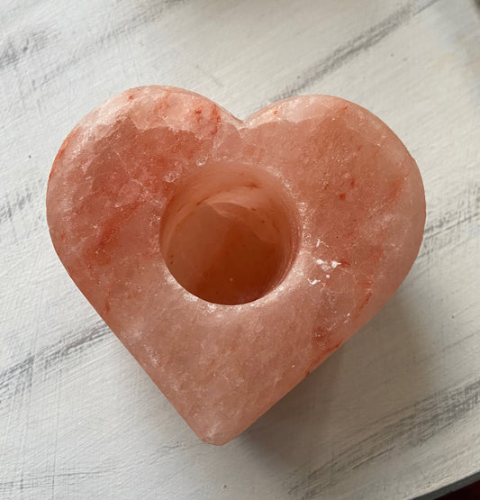 Himalayan Salt Heart Candle Holder