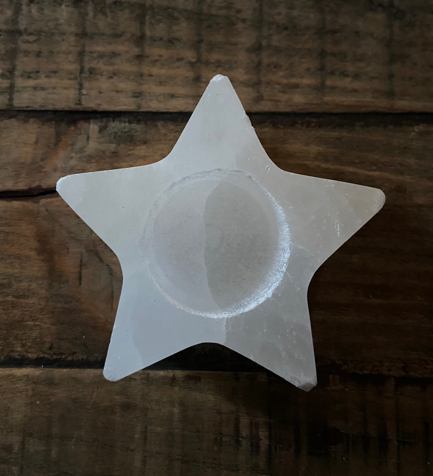 Selenite Star Candle Holder