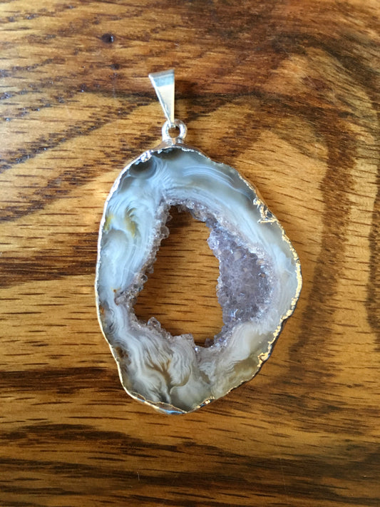 Geode Slice Pendant