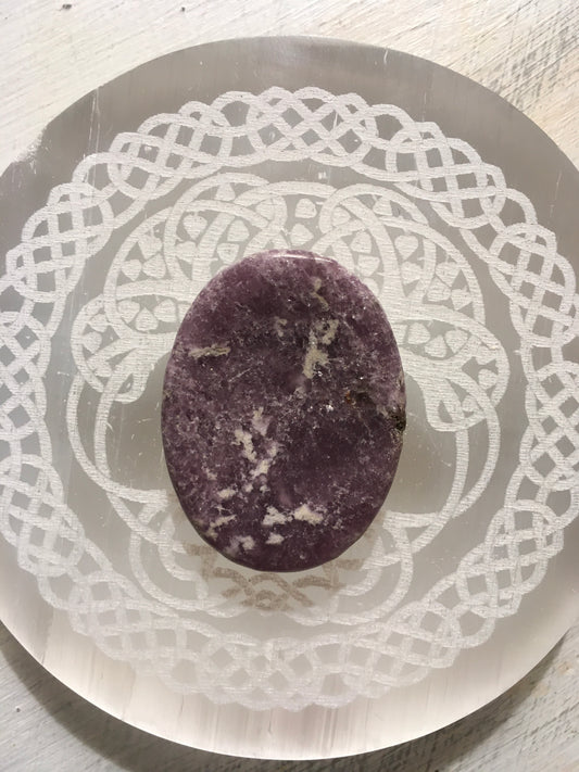 Lepidolite Worry Stone