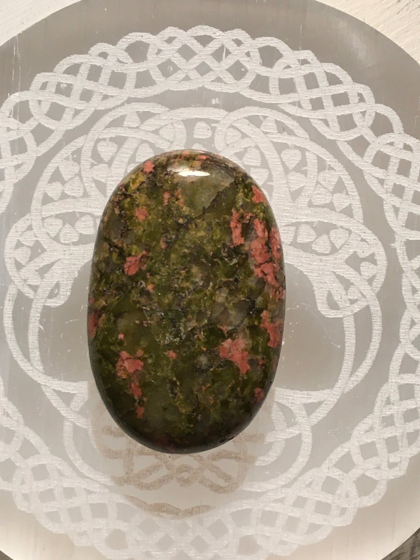 Unakite Palm Stone