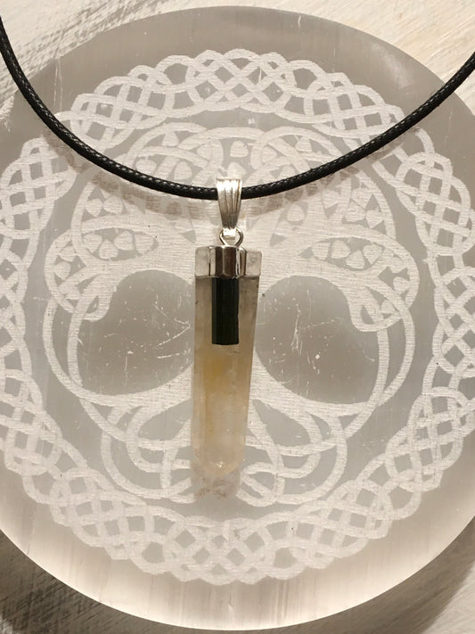 Golden Healer & Black Tourmaline Necklace