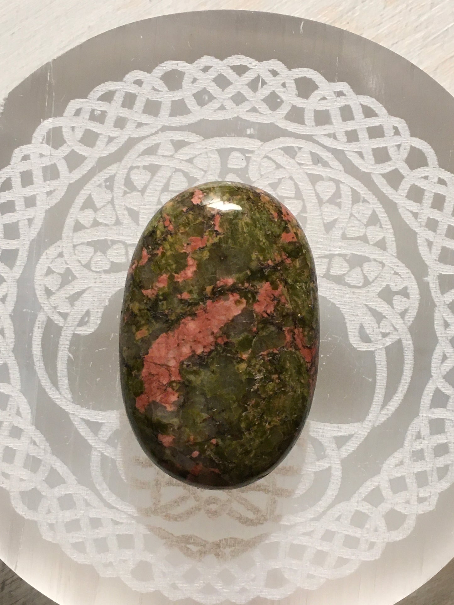 Unakite Palm Stone