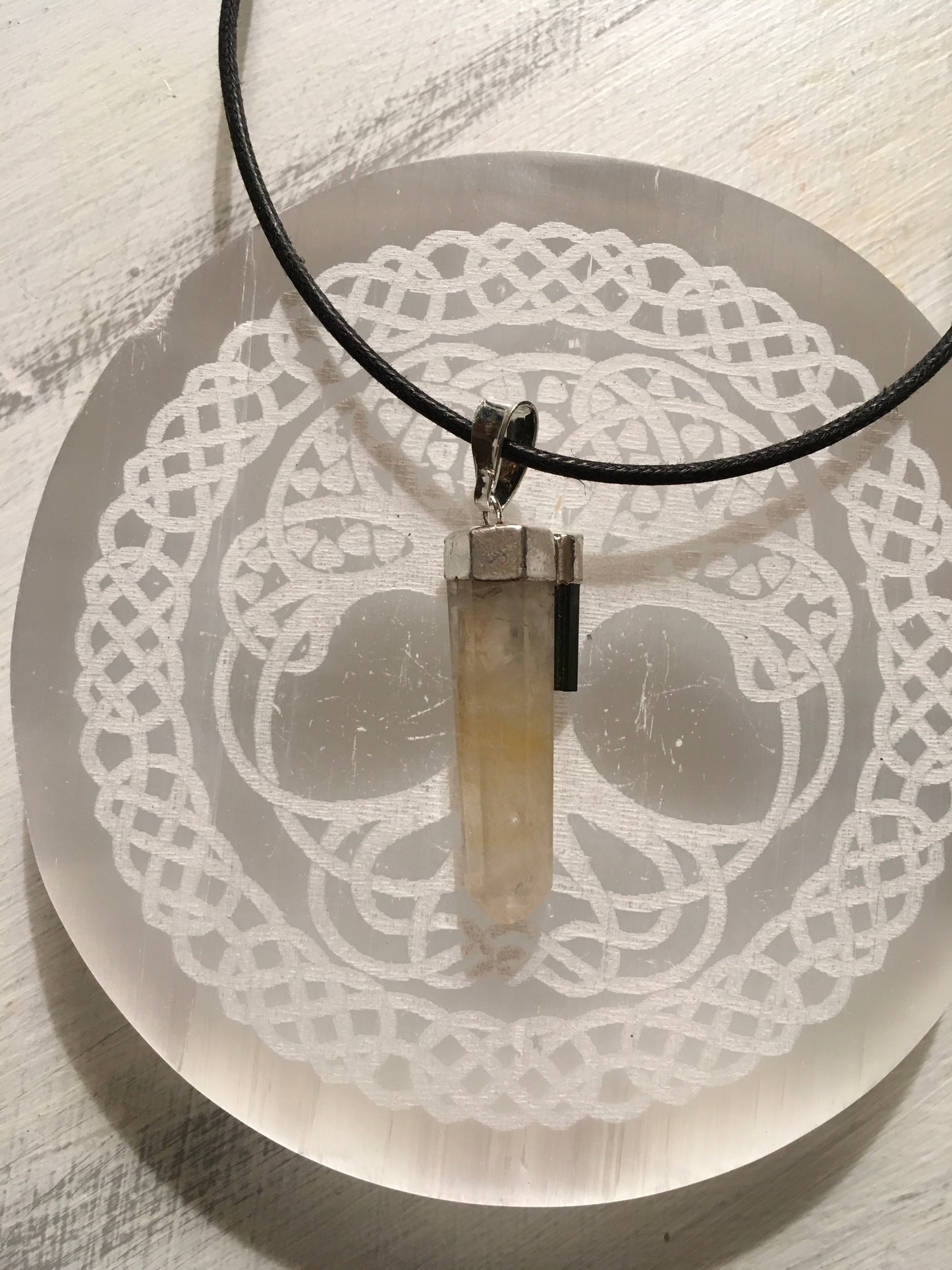 Golden Healer & Black Tourmaline Necklace