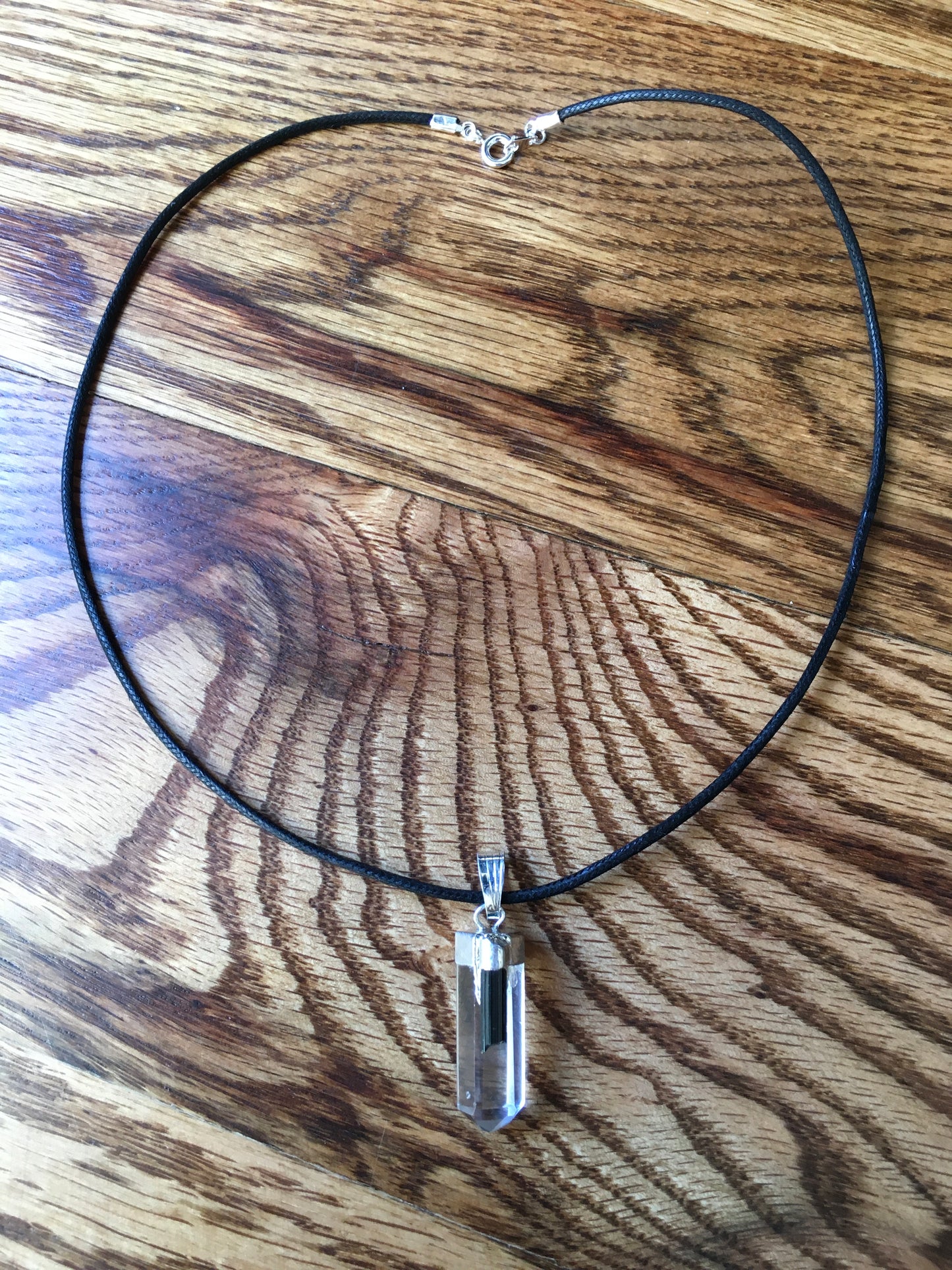 Clear Quartz & Black Tourmaline Necklace