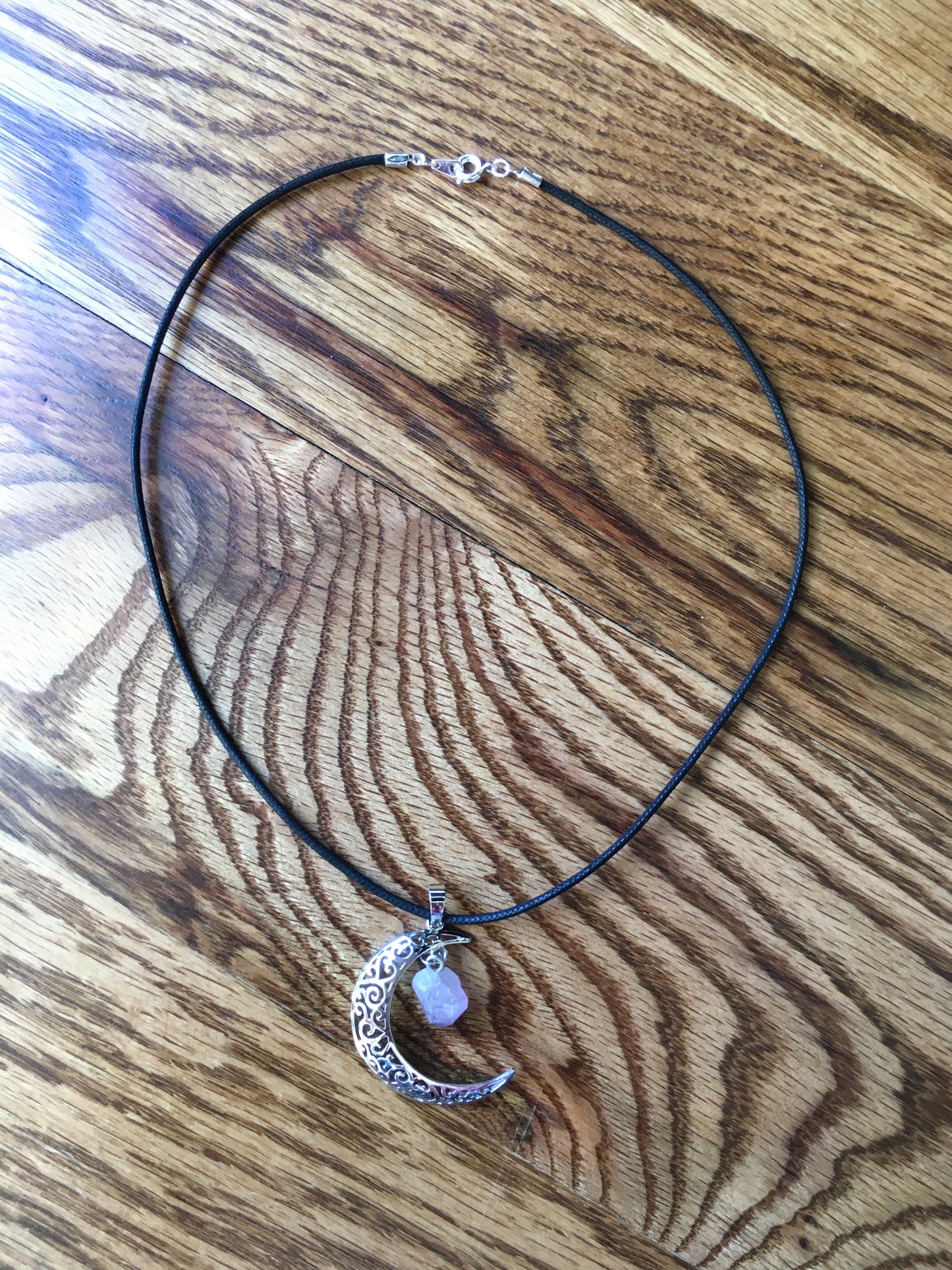 Crescent Moon & Amethyst Necklace