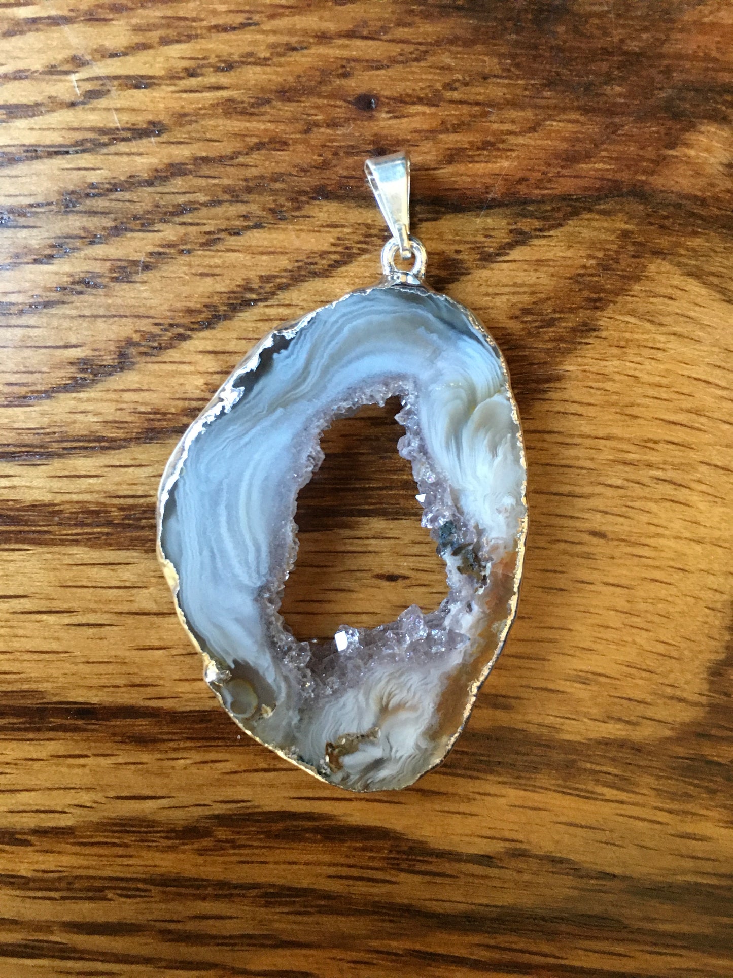 Geode Slice Pendant